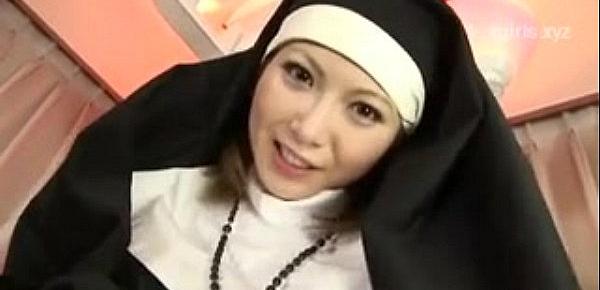  Sister Rika Sakurai prays to the sex gods for a soaking wet